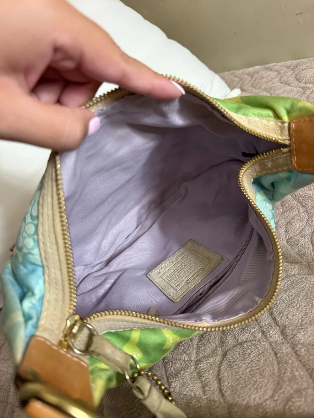 Coach Vintage Y2K colorful patchwork shoulder bag